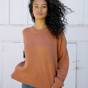 NWT Tradlands Jude Pullover 100% cotton sweater sepia size xxs